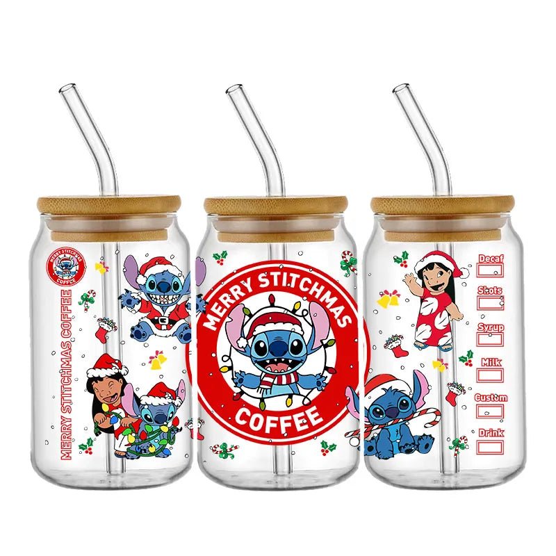 Disney Stitch Christmas Cup Wrap Stickers - Cake Pops Parties