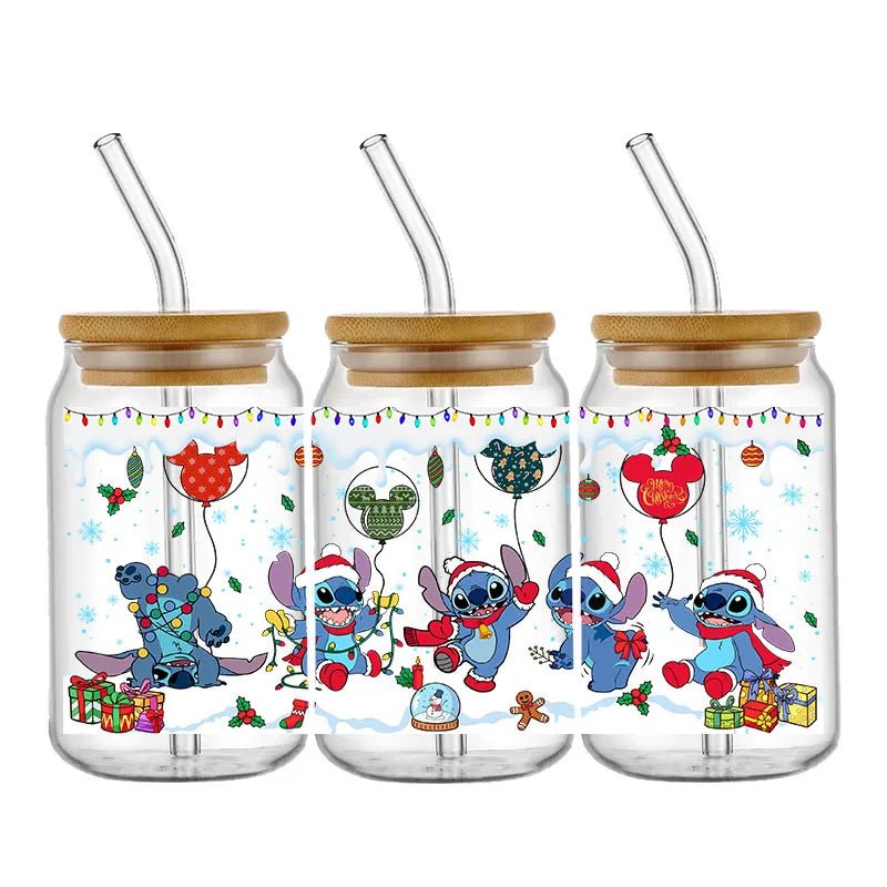 Disney Stitch Christmas Cup Wrap Stickers - Cake Pops Parties
