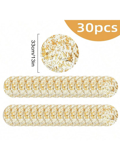 Disposable Gold Placemats Set - Cake Pops Parties