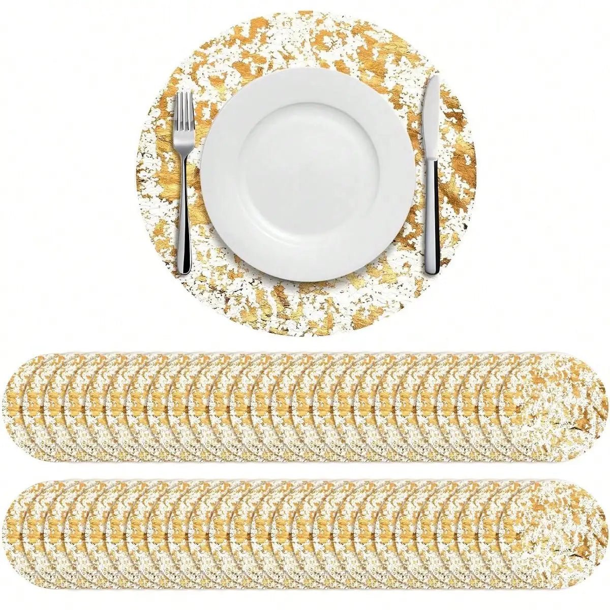 Disposable Gold Placemats Set - Cake Pops Parties