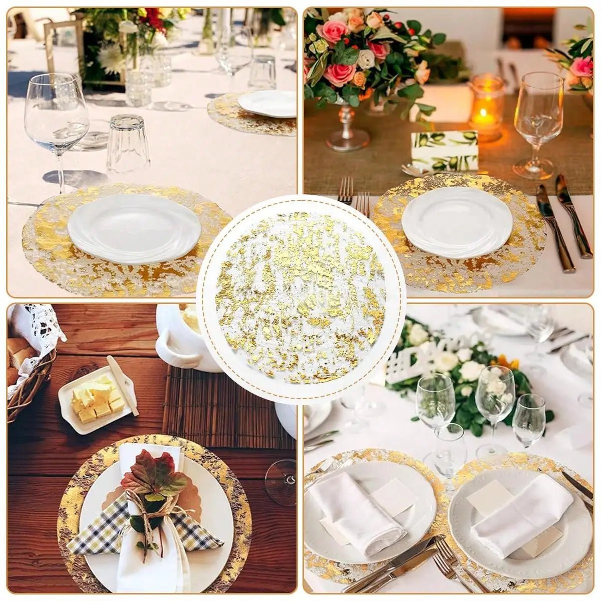 Disposable Gold Placemats Set - Cake Pops Parties