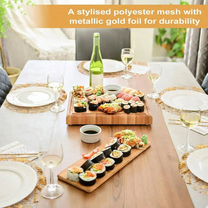 Disposable Gold Placemats Set - Cake Pops Parties