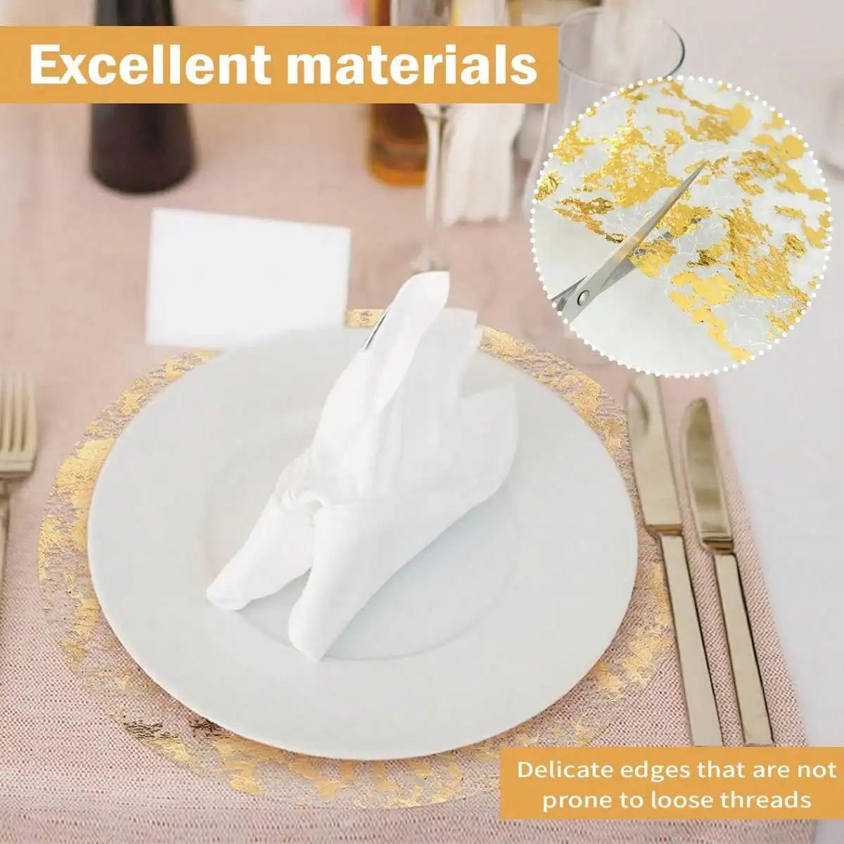 Disposable Gold Placemats Set - Cake Pops Parties