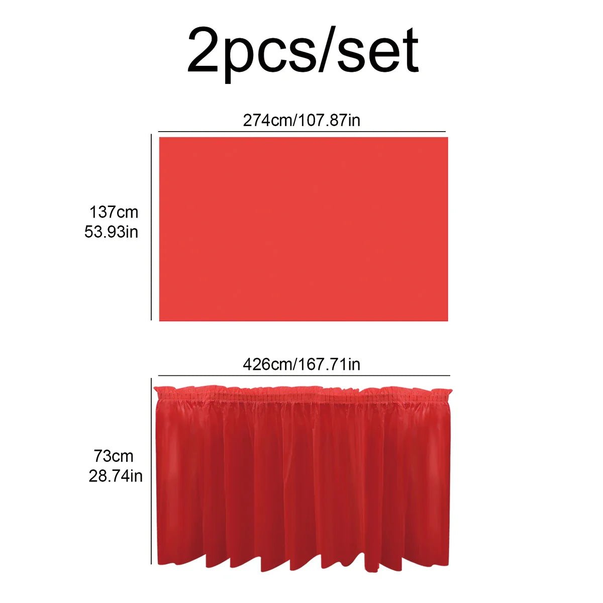 Disposable Tablecloth Table Skirt Set - Cake Pops Parties