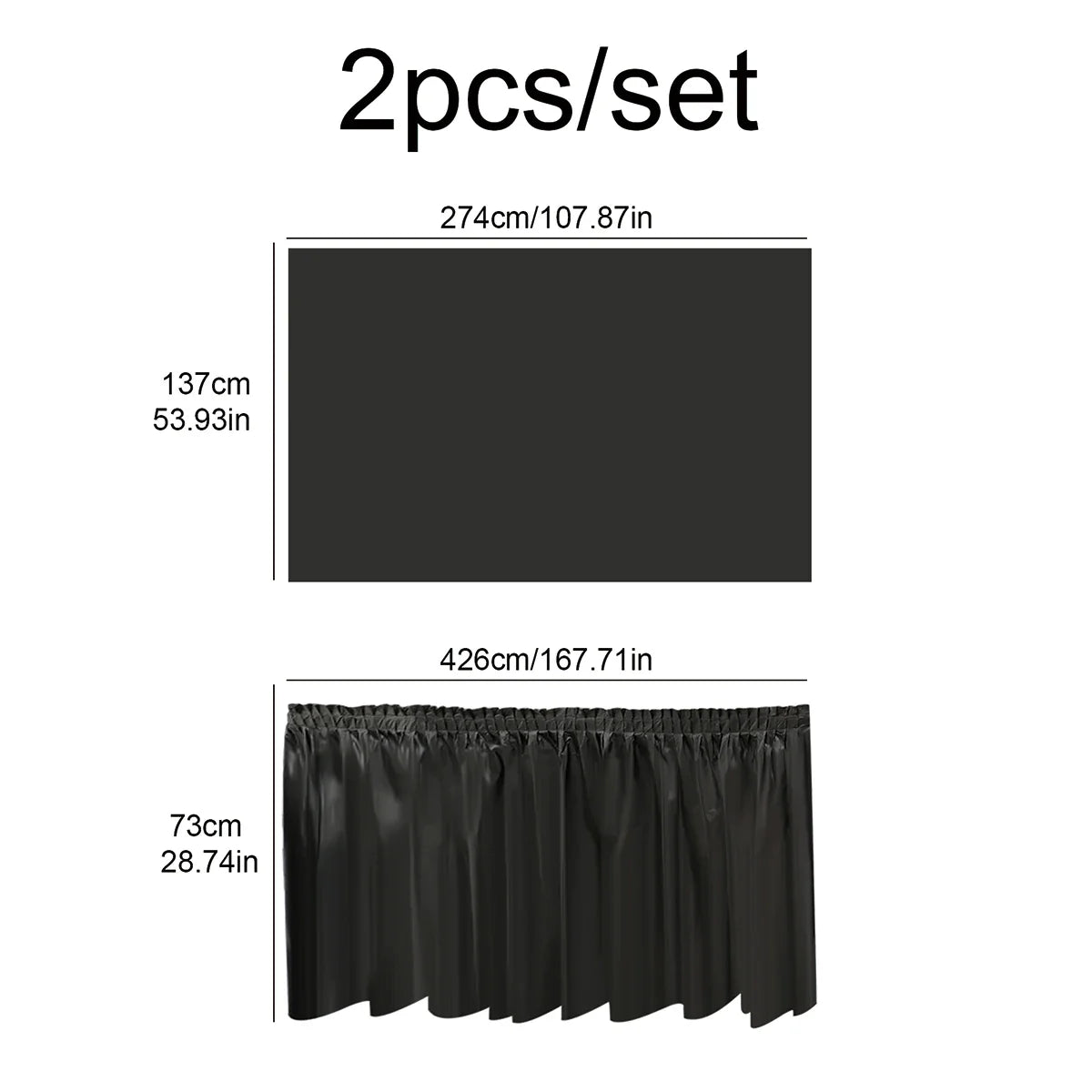 Disposable Tablecloth Table Skirt Set - Cake Pops Parties