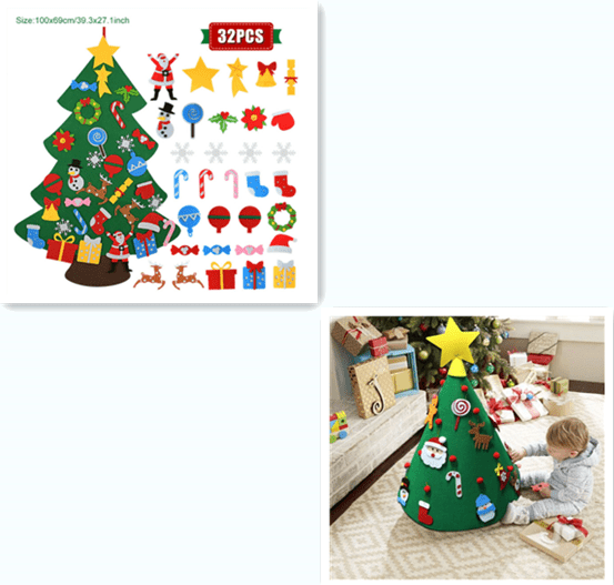 DIY Felt Christmas Tree Set - Cake Pops Parties