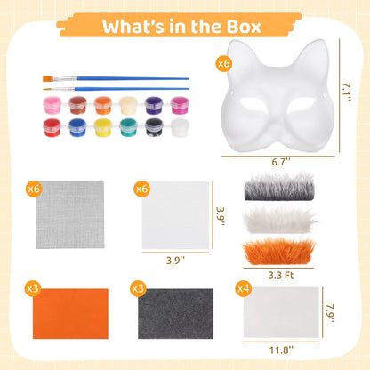 DIY Fox Masks Kit - Perfect for Party Costumes - Cake Pops Parties