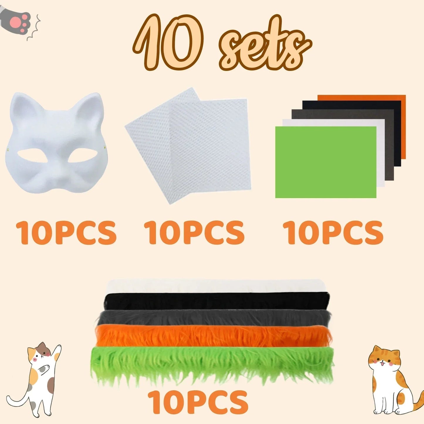 DIY Therian Cat Mask Kit - Halloween Party Cosplay - Cake Pops Parties
