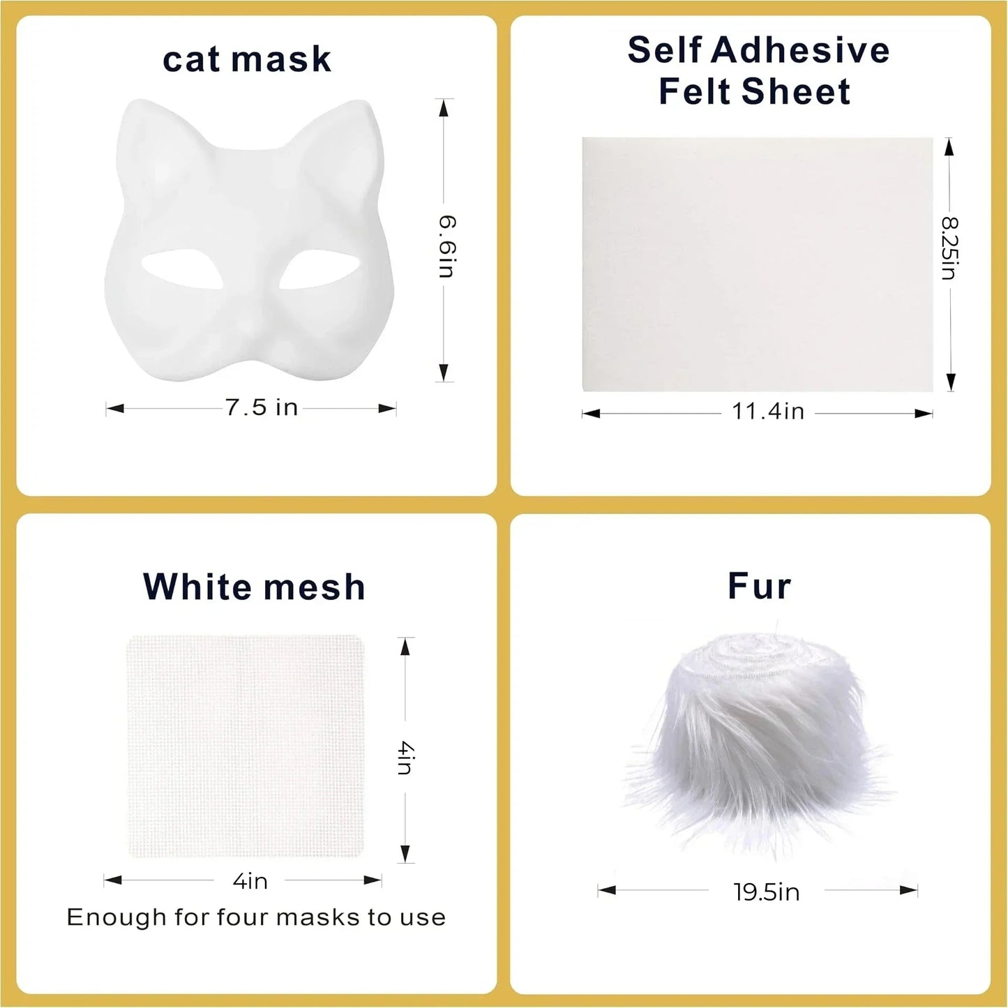 DIY Therian Cat Mask Kit - Halloween Party Cosplay - Cake Pops Parties