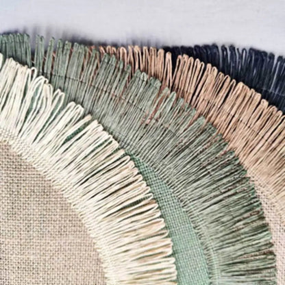 Durable Jute Linen Round Placemat - Cake Pops Parties