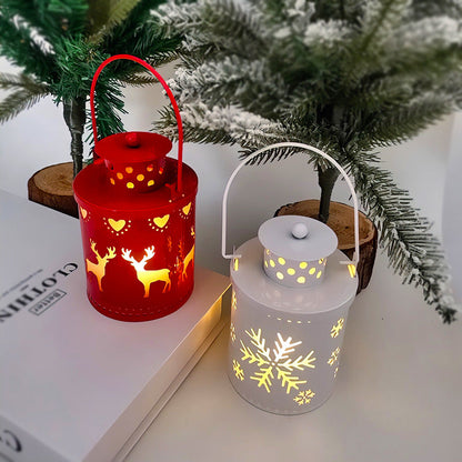 Lanterne de Noël à LED avec bougies