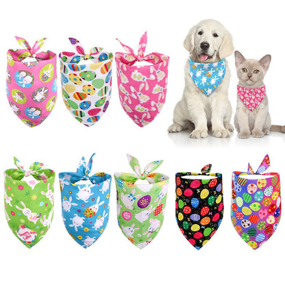 Easter Pet Triangle Scarf Dog Holiday Lip Towel - Cake Pops Parties