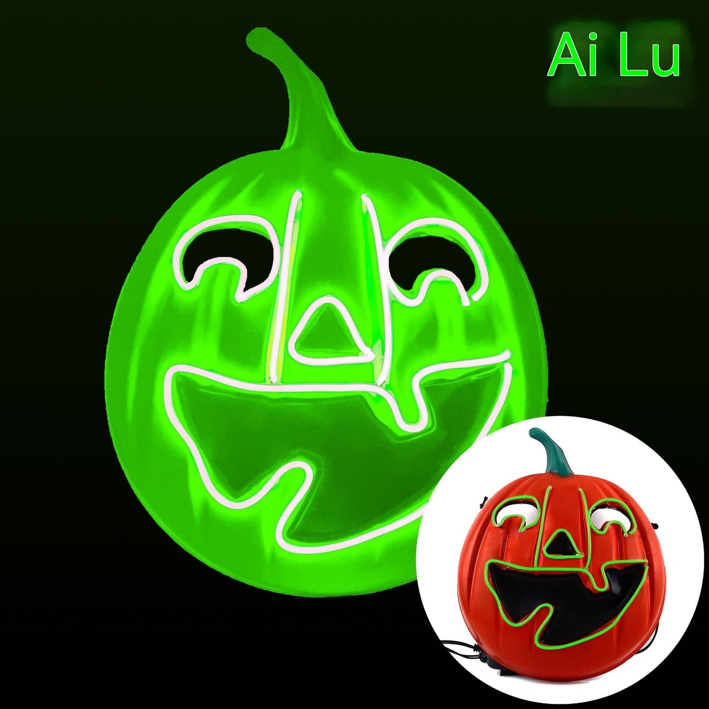 Masque d'Halloween lumineux à LED