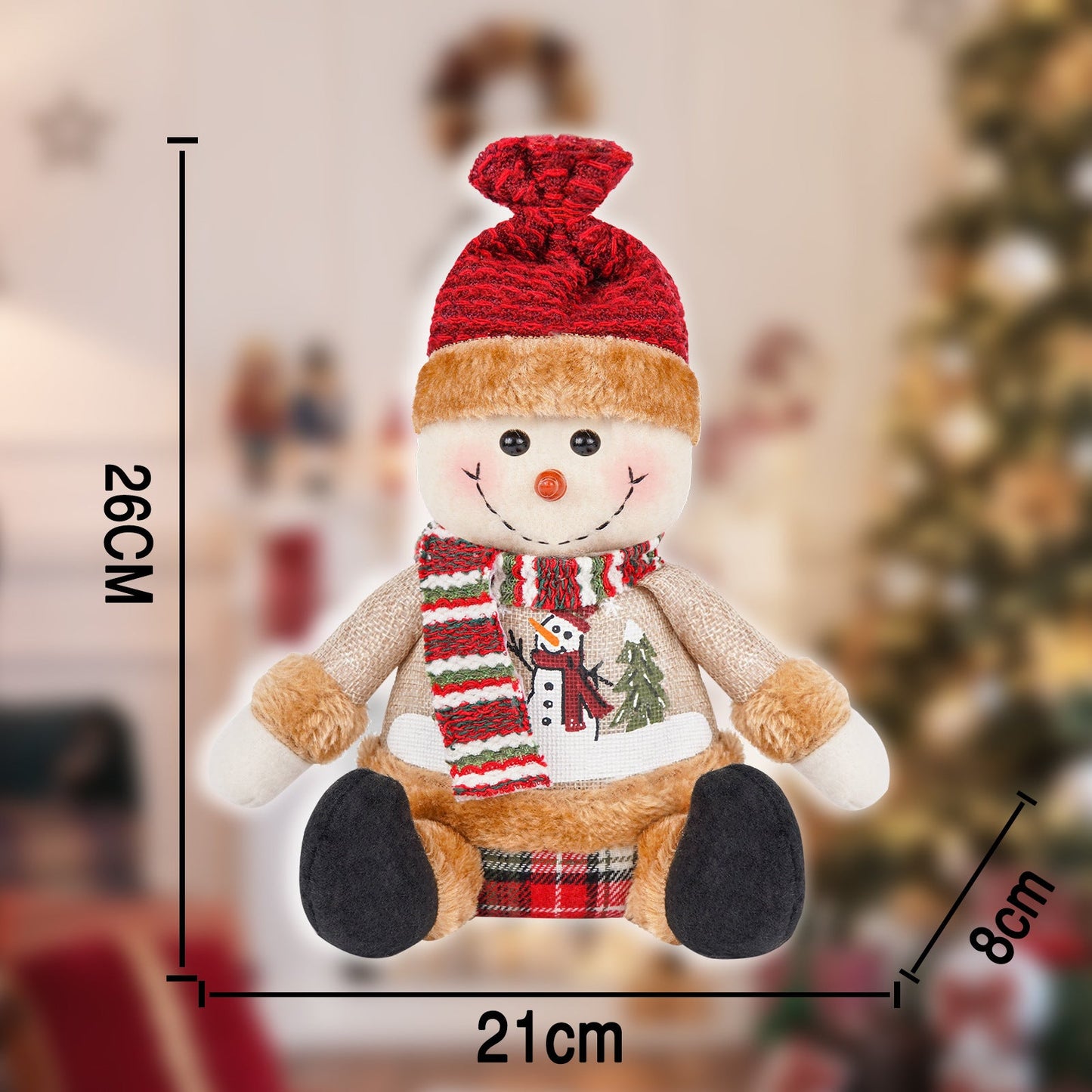 Décoration de poupée bonhomme de neige de Noël