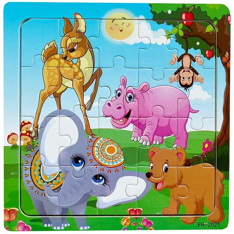 Educational Cartoon Animal Puzzle - Cake Pops Parties