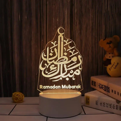 Eid Mubarak 3D LED Night Light - Cake Pops Parties