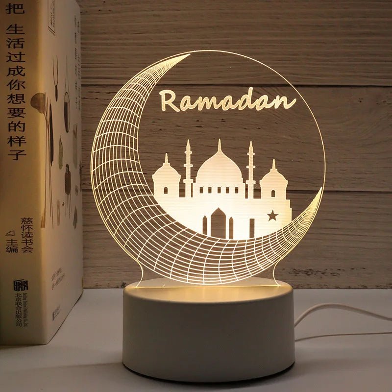 Eid Mubarak 3D LED Night Light - Cake Pops Parties
