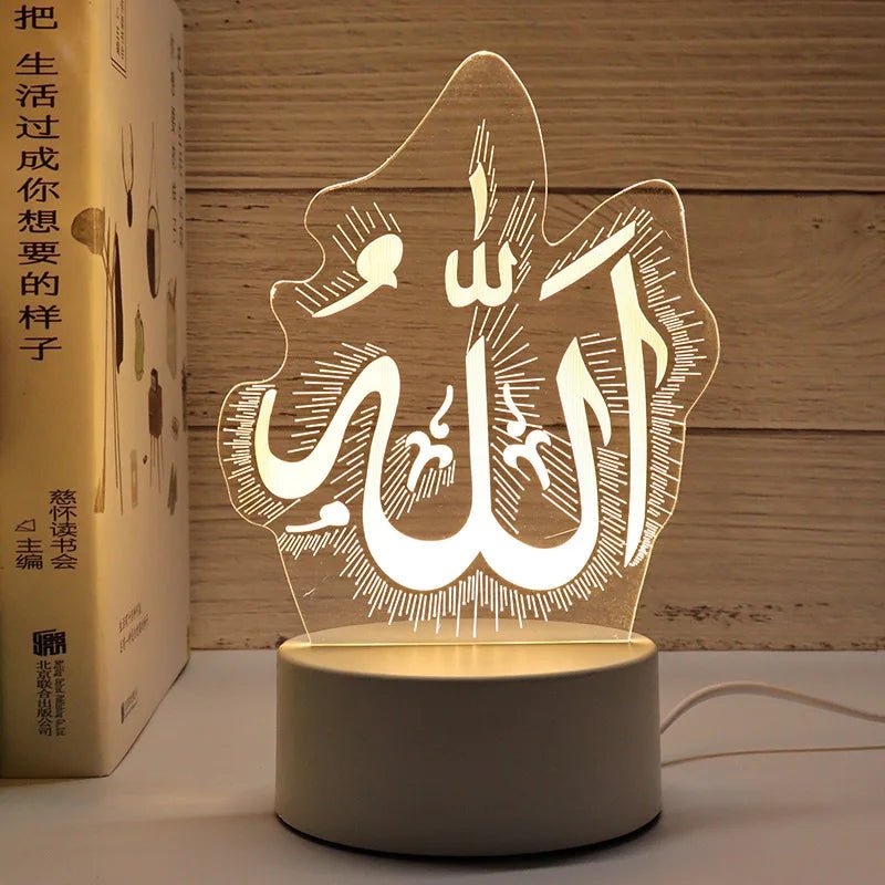 Eid Mubarak 3D LED Night Light - Cake Pops Parties