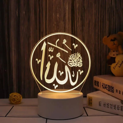 Eid Mubarak 3D LED Night Light - Cake Pops Parties