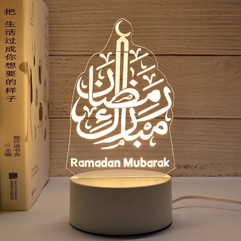 Eid Mubarak 3D LED Night Light - Cake Pops Parties