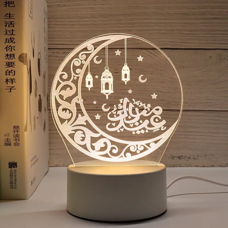 Eid Mubarak 3D LED Night Light - Cake Pops Parties