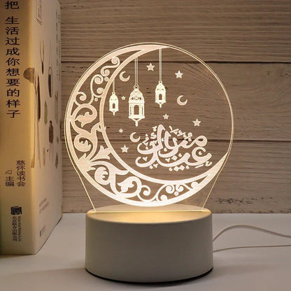 Eid Mubarak 3D LED Night Light - Cake Pops Parties