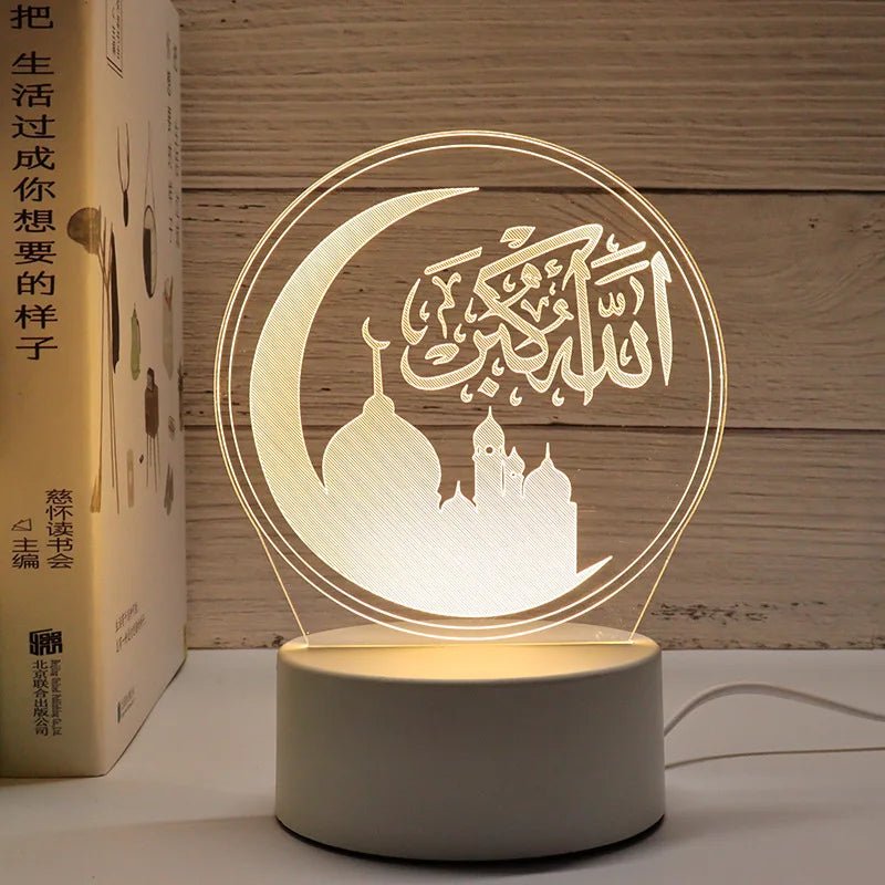 Eid Mubarak 3D LED Night Light - Cake Pops Parties