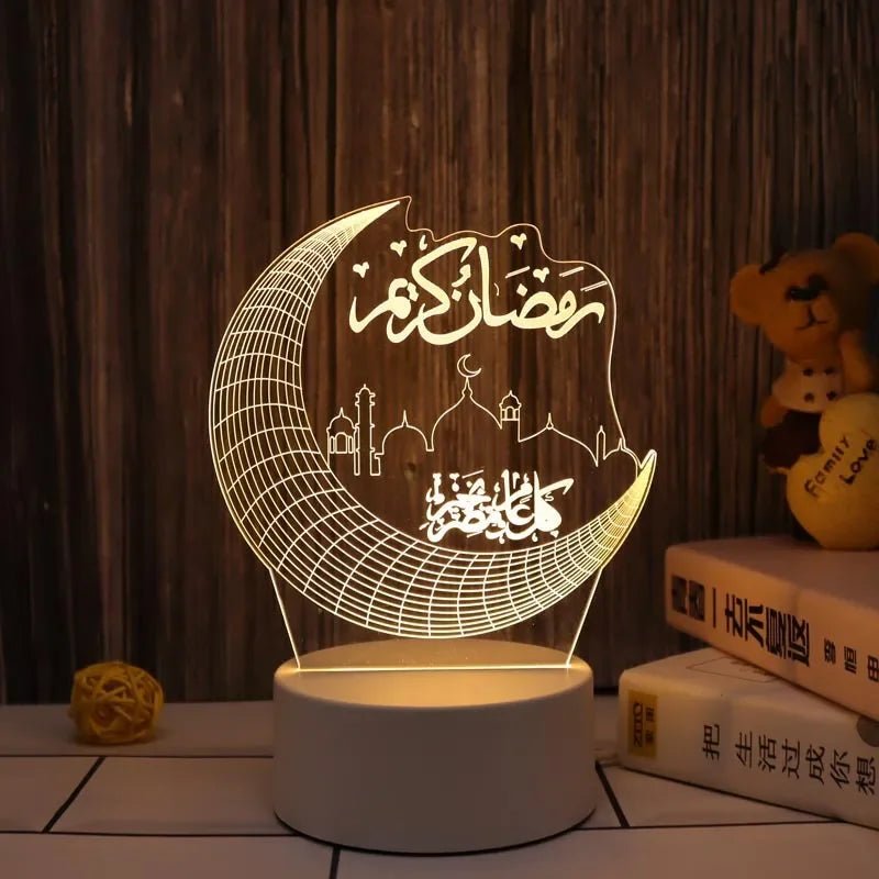 Eid Mubarak 3D LED Night Light - Cake Pops Parties