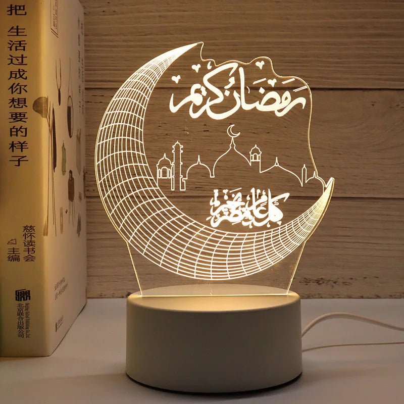 Eid Mubarak 3D LED Night Light - Cake Pops Parties