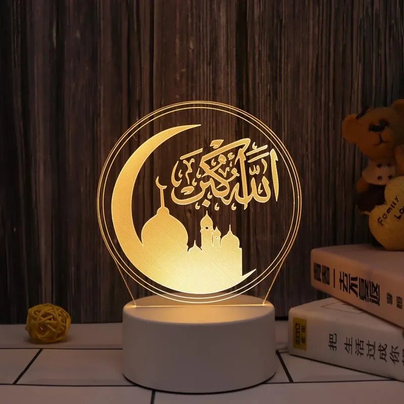 Eid Mubarak 3D LED Night Light - Cake Pops Parties