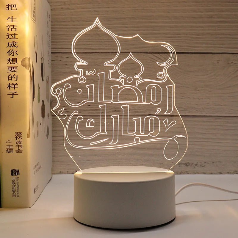Eid Mubarak 3D LED Night Light - Cake Pops Parties