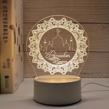 Eid Mubarak 3D LED Night Light - Cake Pops Parties