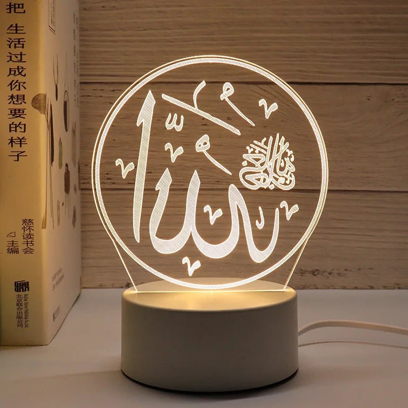 Eid Mubarak 3D LED Night Light - Cake Pops Parties