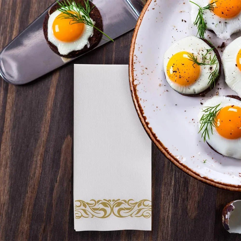 Elegant Disposable Gold Foil Napkins - Cake Pops Parties