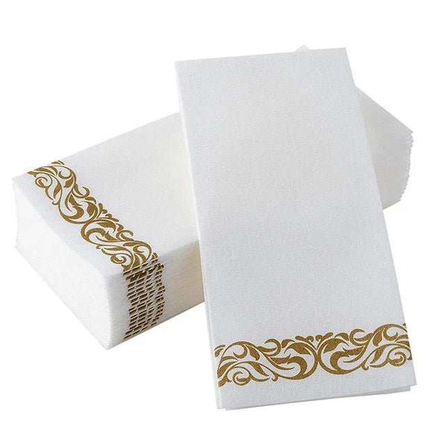 Elegant Disposable Gold Foil Napkins - Cake Pops Parties