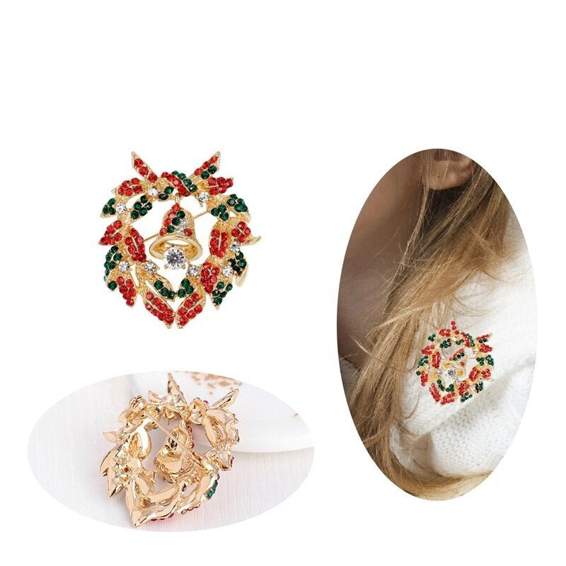 European and American Christmas Wreath Brooch - Cake Pops Parties