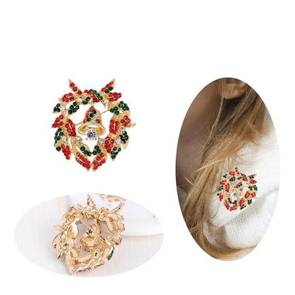 European and American Christmas Wreath Brooch - Cake Pops Parties