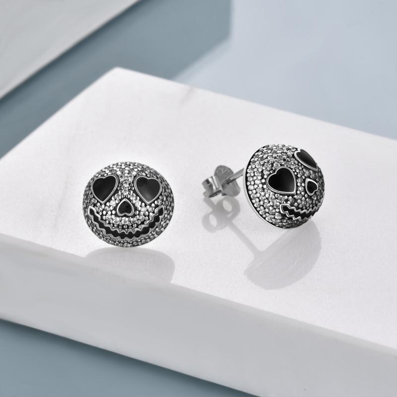 Boucles d'oreilles en argent Jack Skellington - L'Étrange Noël de Monsieur Jack