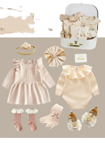 Ensemble 8 pièces en coton pour bébé fille