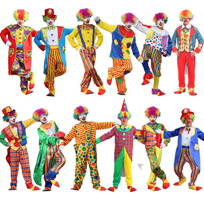 Ensemble de costumes de clown d'Halloween haut de gamme