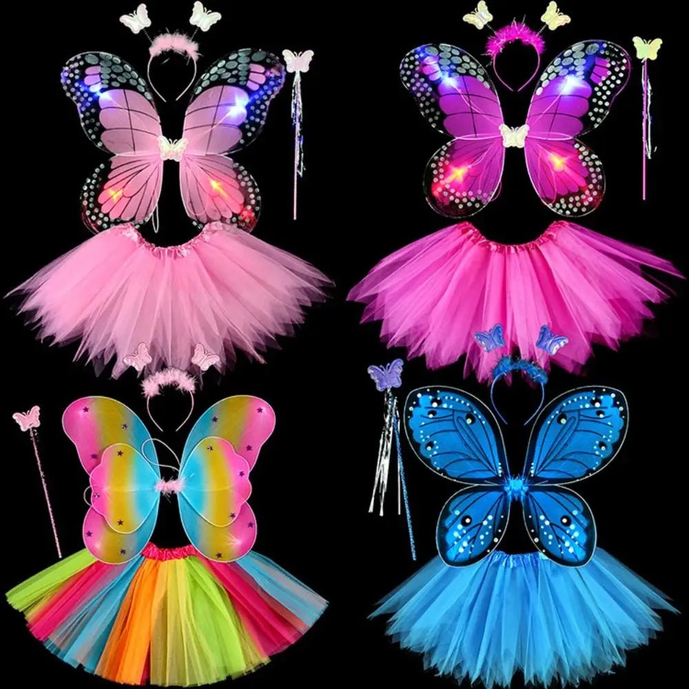 Fairy Costume Set Butterfly Wings Tutu Skirt - Cake Pops Parties