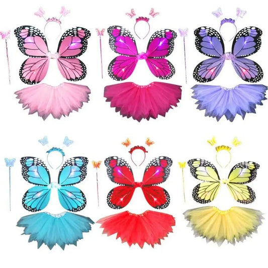 Fairy Costume Set Butterfly Wings Tutu Skirt - Cake Pops Parties