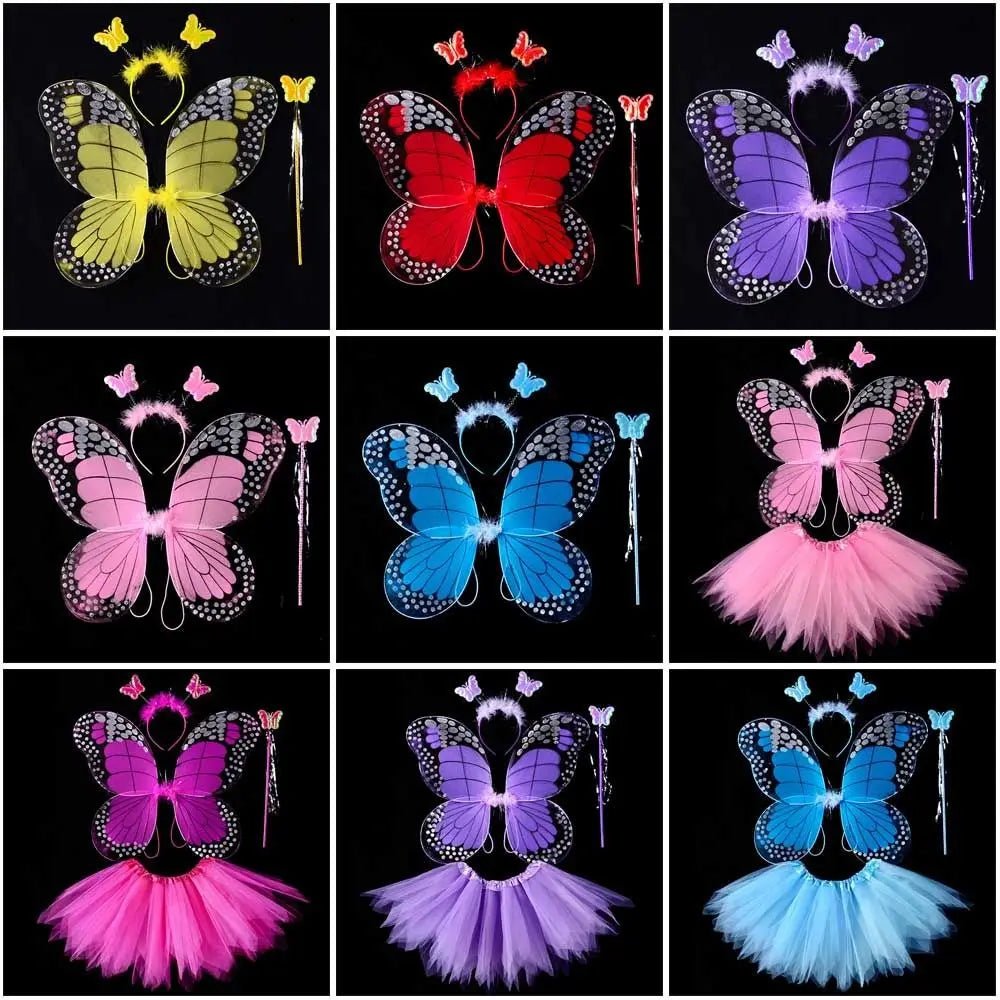 Fairy Costume Set Butterfly Wings Tutu Skirt - Cake Pops Parties