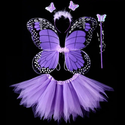 Fairy Costume Set Butterfly Wings Tutu Skirt - Cake Pops Parties