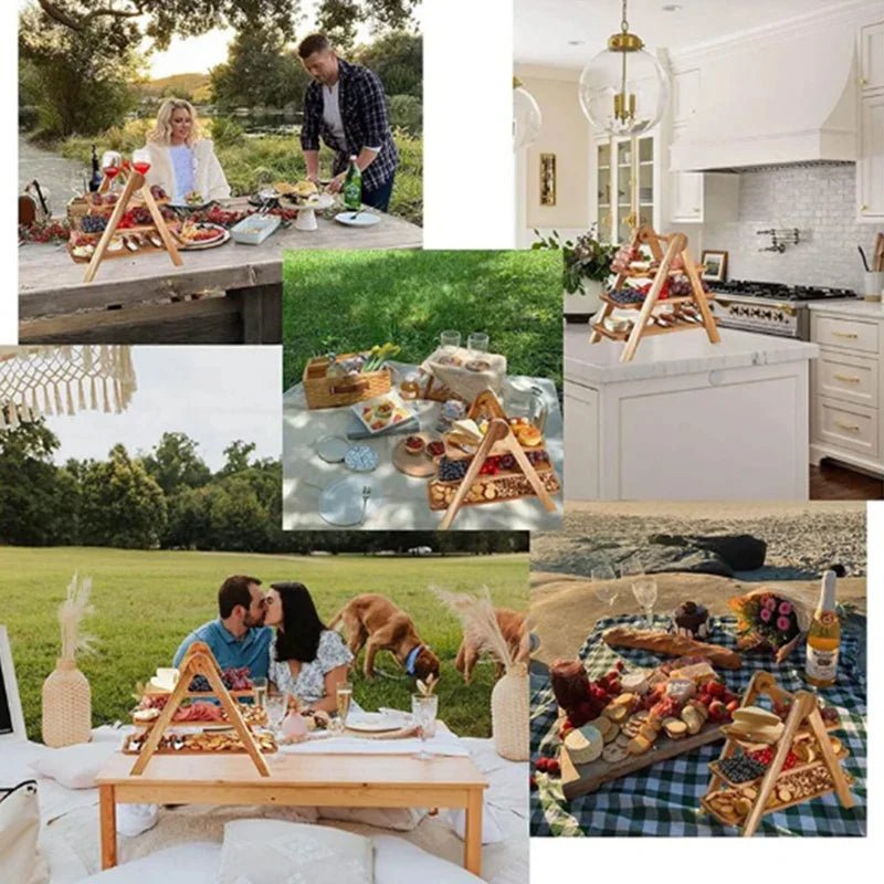 Farmhouse 3 - Tier Wooden Serving Tray - Cake Pops Parties