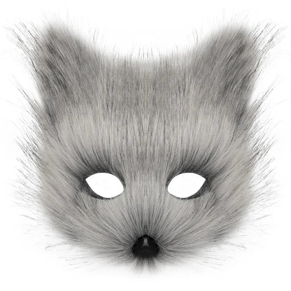Faux Fur Fox Mask Half Face - Cake Pops Parties