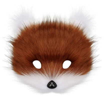 Faux Fur Fox Mask Half Face - Cake Pops Parties