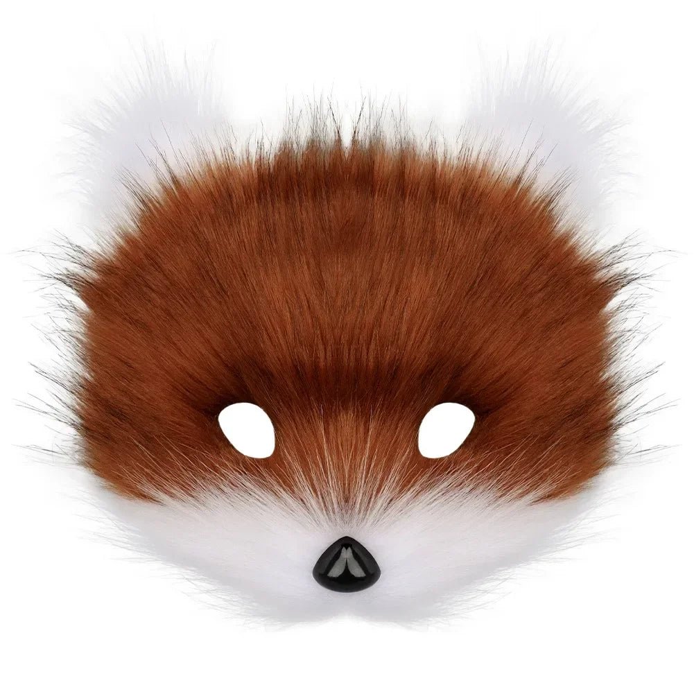 Faux Fur Fox Mask Half Face - Cake Pops Parties