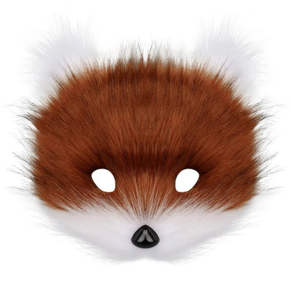 Faux Fur Fox Mask Half Face - Cake Pops Parties