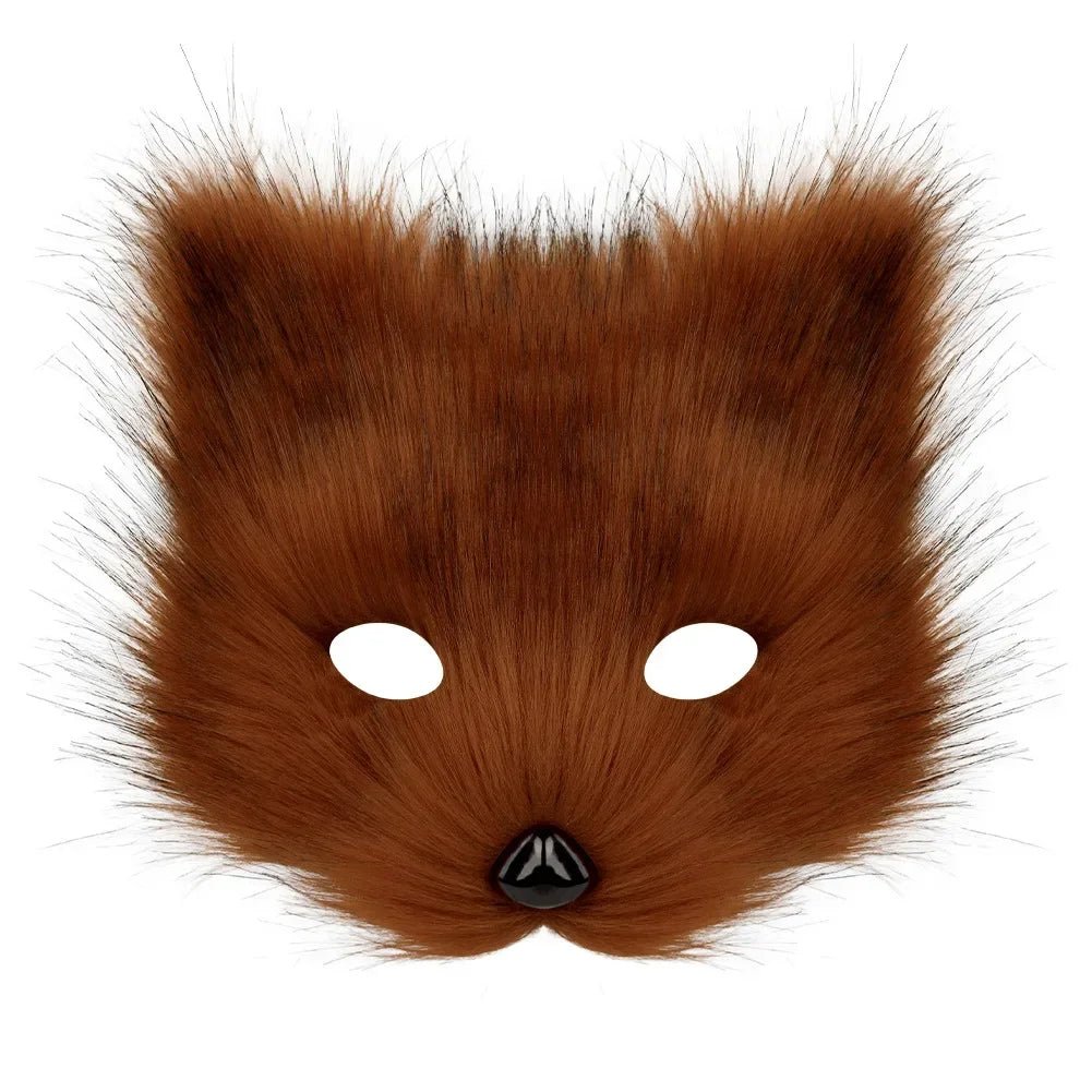 Faux Fur Fox Mask Half Face - Cake Pops Parties